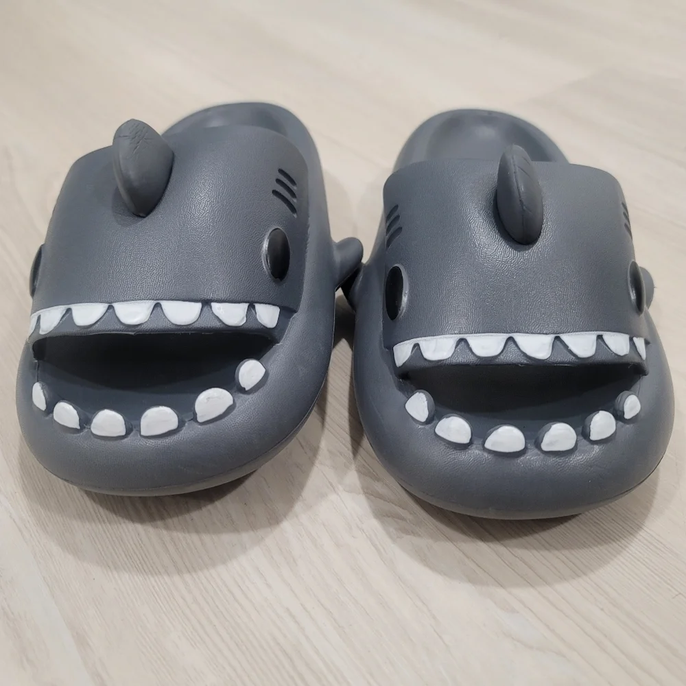 Cloud Shark Slides Sandals Dark Gray Mens ,Women's Non-slip Unisex 38-39